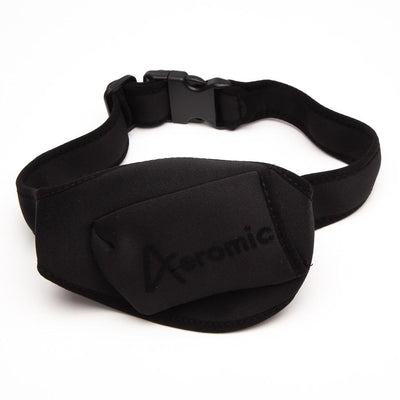 Side view of Black Aeormic Hipster Mic Belt. 