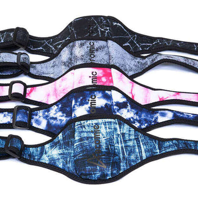  Five Aeromic Graffiti Mic Belts are displayed in an assortment of colors. 